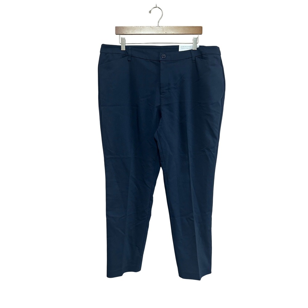 CJ Banks Navy Blue Classic Fit Straight Leg Dress Pants Womens 18W Average NWT